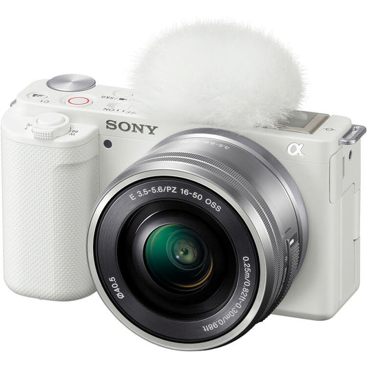 Sony Alpha ZV-E10 24.2MP APS-C Mirrorless Vlog Camera - White + 16-50mm Lens