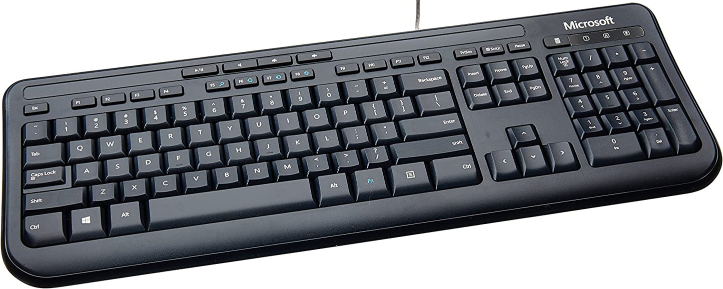 Microsoft Wired Desktop 600 Keyboard and Mouse Combo - USB Spill Resistant