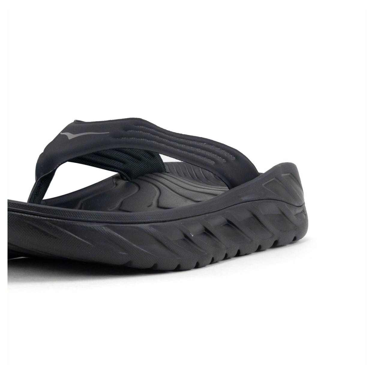 Hoka Ora Recovery Men's Flip Sandal -- Black / Dark Gull Gray - Size 11