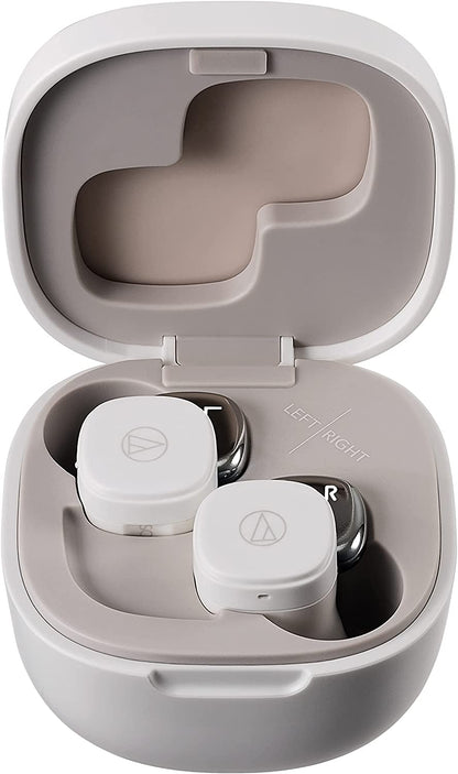 Audio-Technica ATH-SQ1TWBK Wireless in-Ear Headphones, White