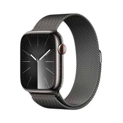 Apple Watch Series 9 GPS + Cellular 45mm Graphite Stainless Steel Case with Graphite Milanese Loop (2023)