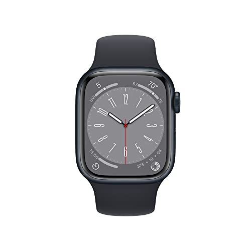 Apple Watch Series 8 GPS 41mm Midnight Aluminum Case w Midnight Sport Band - S/M (2022)