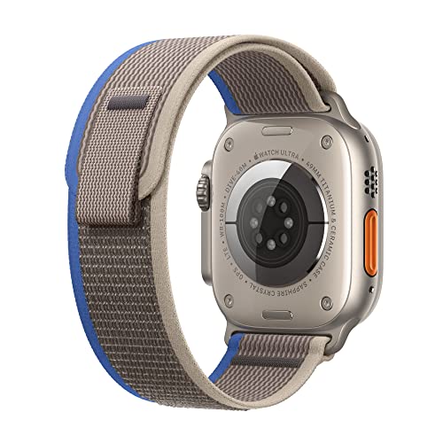 Apple Watch Ultra GPS + Cellular, 49mm Titanium Case w Blue/Gray Trail Loop - S/M (2022)