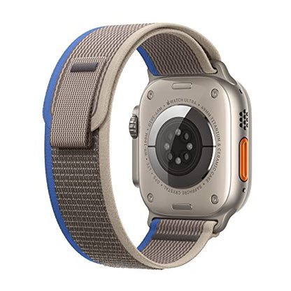 Apple Watch Ultra GPS + Cellular, 49mm Titanium Case w Blue/Gray Trail Loop - S/M (2022)