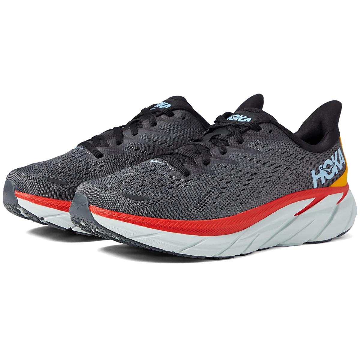 Hoka Clifton 8 Men's (Wide) Everyday Running Shoe - Anthracite / Castlerock - Size 11.5