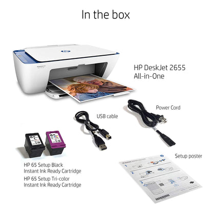 HP Deskjet 2655 Inkjet Multifunction Printer - Color - Noble Blue