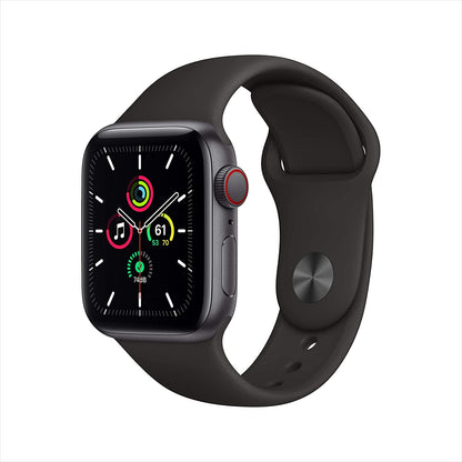 (Open Box) Apple Watch SE GPS + Cellular 40mm Space Gray Aluminum w Black Sport Band