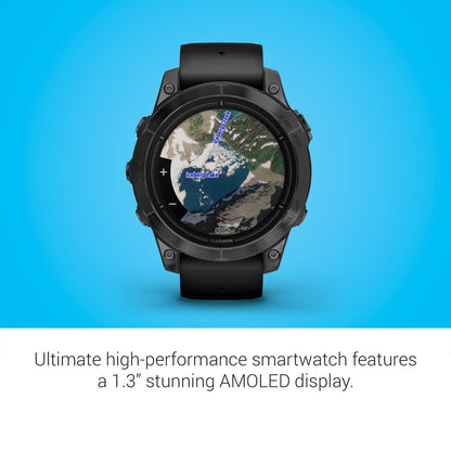 Garmin epix Pro (Gen 2), 47mm, High Performance Smartwatch, Advanced Training Technology, Built-in Flashlight, Slate Gray with Black Band