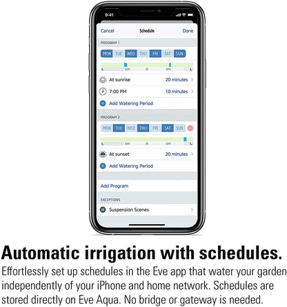 Eve Aqua - Smart Water Controller for Sprinkler or Irrigation System - Apple Homekit Compatible