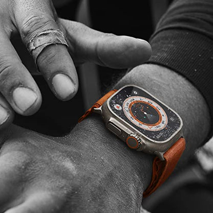 Apple Watch Ultra GPS + Cellular, 49mm Titanium Case w Orange Alpine Loop - Medium (2022)