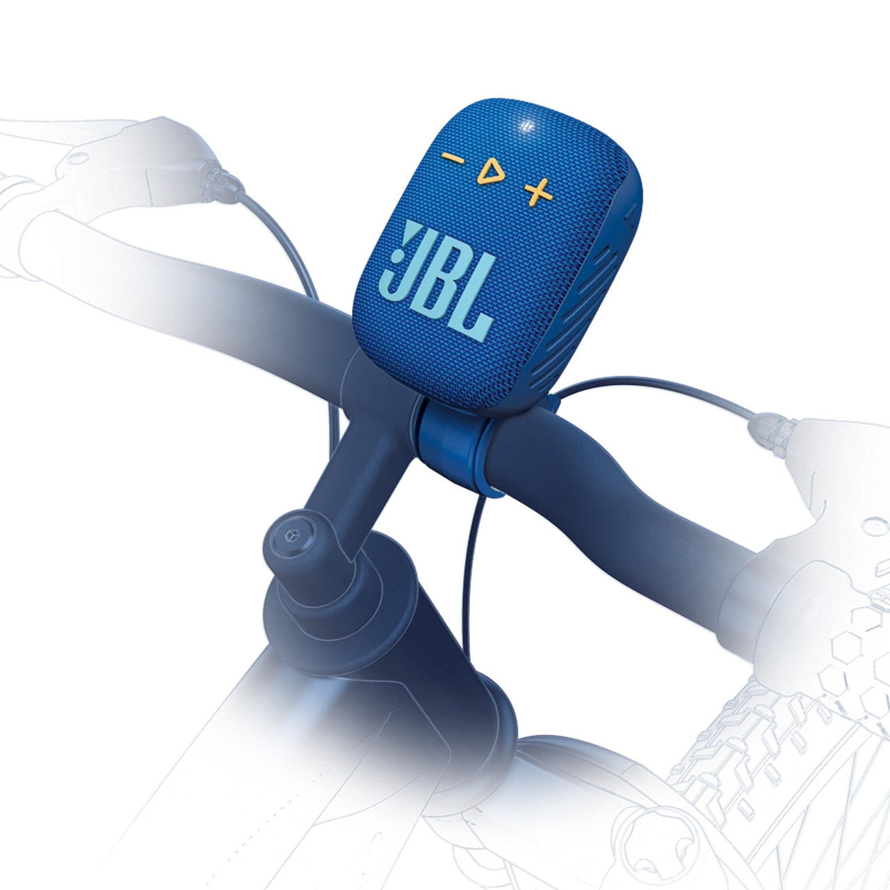 JBL Wind 3 Slim Handlebar Bluetooth Speaker for Bicycle - Blue