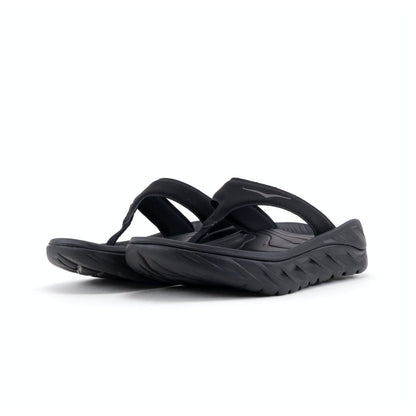 Hoka Ora Recovery Women's Flip Sandal -- Black / Dark Gull Gray - Size 6