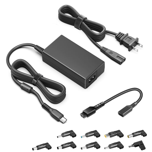 BTI 65W USB Type C 2-1 Universal Ac Adapter for Dell, HP, Lenovo and Macbook - 65WUSBC-UNI-BTI