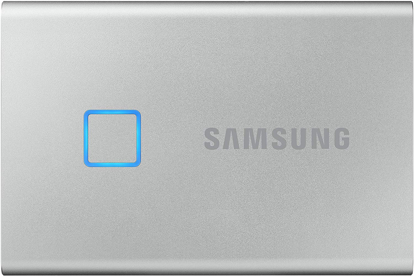 Samsung T7 Touch Portable SSD - 2TB – USB 3.2 (MU-PC2T0S/WW), Silver
