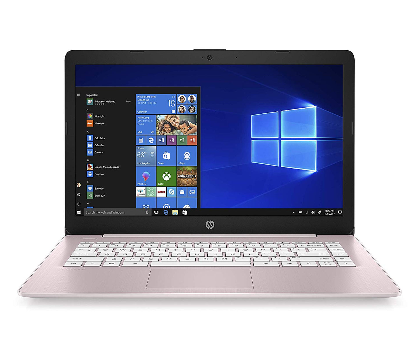HP Stream 14-ds0040nr A4-9120e 14-in 4GB 32GB eMMC UMA Windows 10 S w/ Office 365 Rose Pink