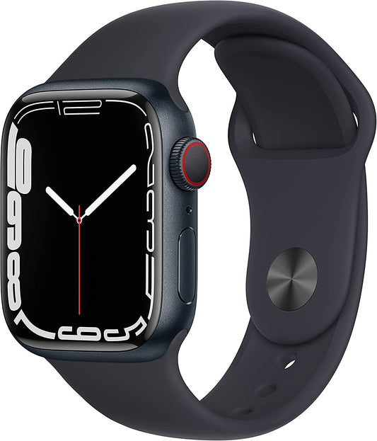 Apple Watch Series 7 GPS + Cellular, 45mm Midnight Aluminum Case with Midnight Sport Band