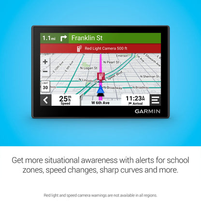 Garmin Drive™ 53 with Traffic, GPS Navigator, High-Resolution Touchscreen, Simple On-Screen Menus and Easy-to-See Map, Driver and Traffic Alerts