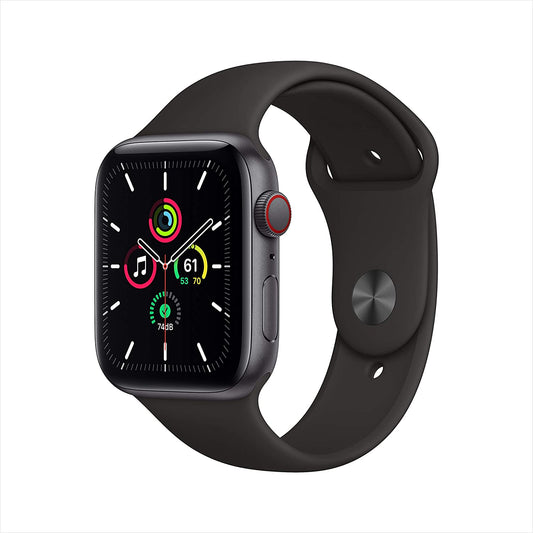 Apple Watch SE GPS + Cellular 44mm Space Gray Aluminum w Black Sport Band