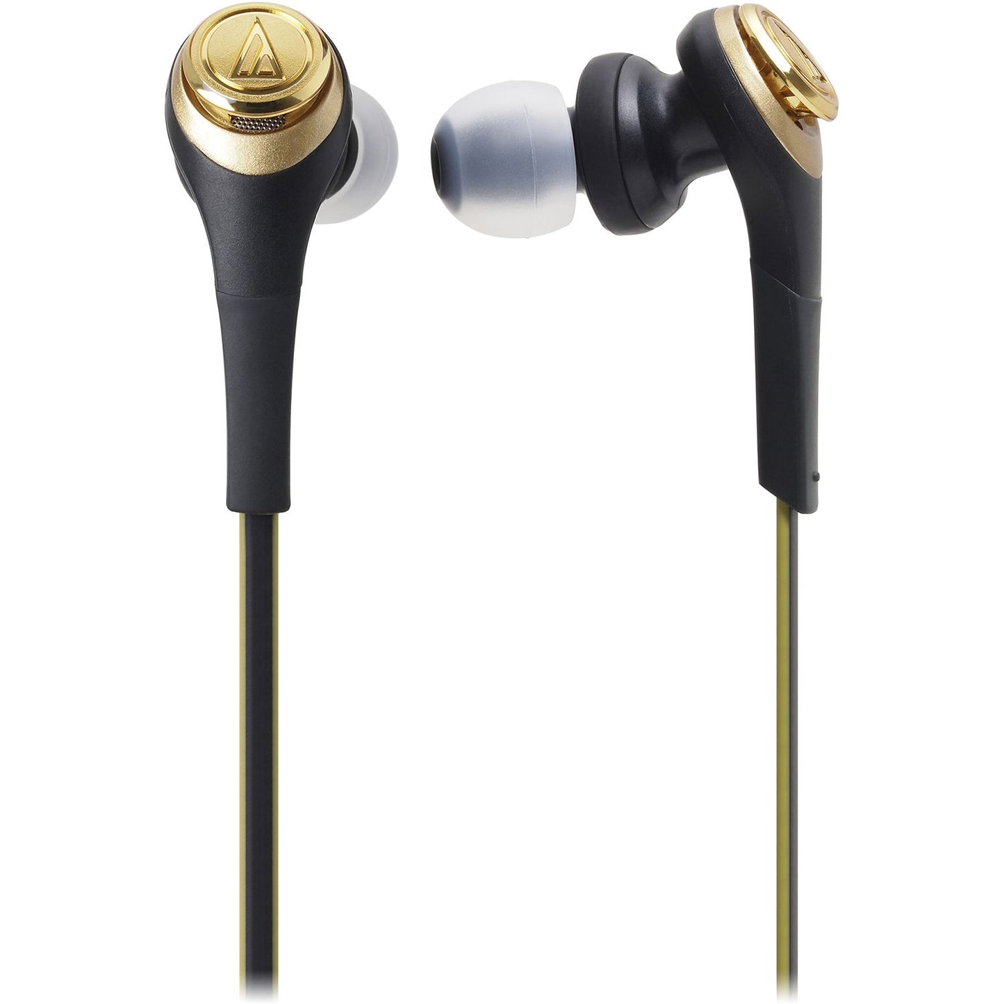Audio-Technica ATH-CKS550BT Solid Bass Wireless In-Ear Headphones, Black/Gold