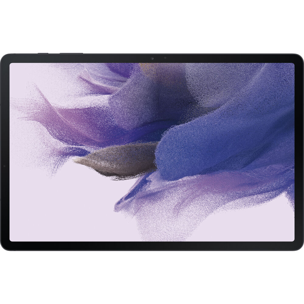 Samsung Galaxy Tab S7 FE 12.4-in 64GB Tablet Mystic Black SM-T733NZKAXAR (2021) + Keyboard Case Bundle