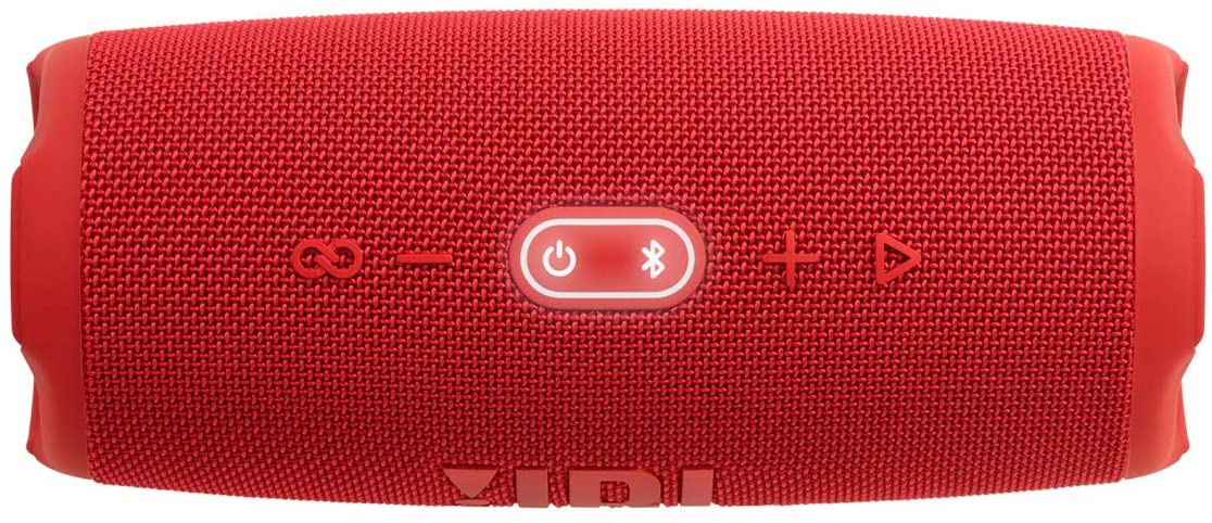 JBL Charge 5 Portable Waterproof Speaker w Powerbank, Red