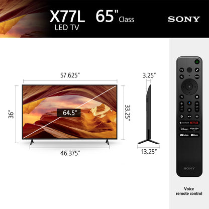 Sony KD65X77L 65-in 4K Ultra HD TV X77L Series LED SmartTV (2023)