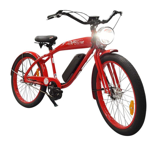 Phantom Vision Electric Bicycle Bike - Red - Speeds up to 25mph