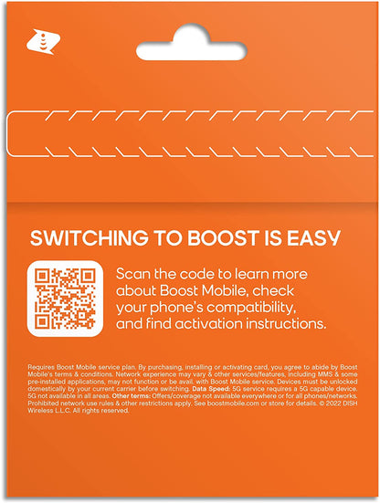 Boost Mobile Preloaded SIM Card - 3month/Unlimited - Bring Your Own Phone