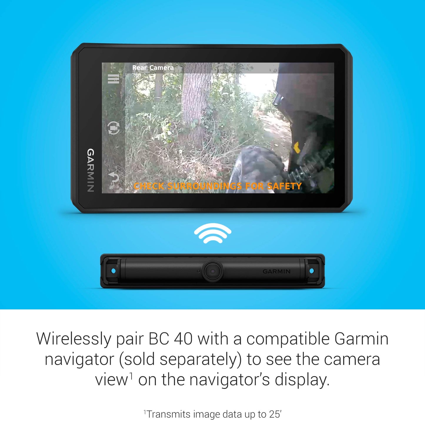 Garmin BC 40 Wireless Camera with Tube Mount, Attaches to Roll Cage or Flat Panel, Rugged for Off-Road Conditions