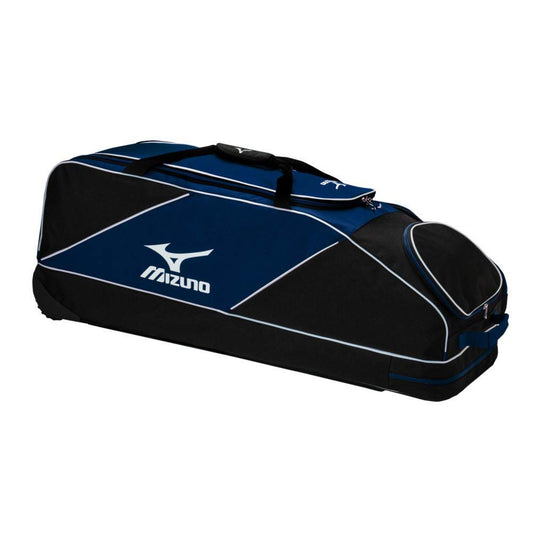 Mizuno Classic Wheel Bag for Baseball and Softball - Navy Blue