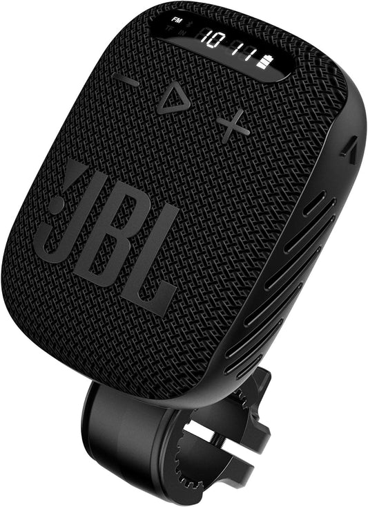JBL Wind 3 FM Handlebar Bluetooth Speaker for Bicycle - Black