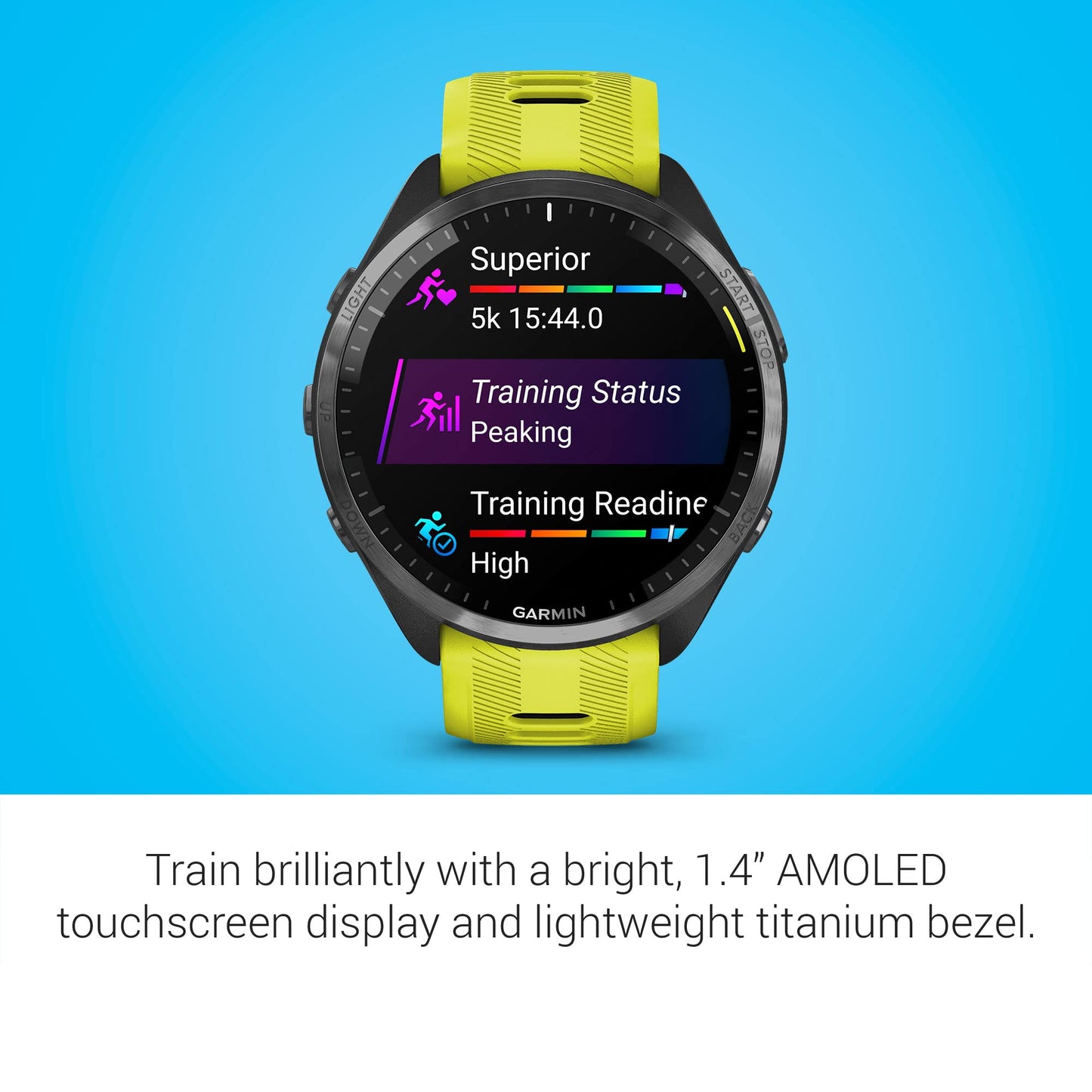 Garmin Forerunner® 965 Running Smartwatch, Amp Yellow and Black