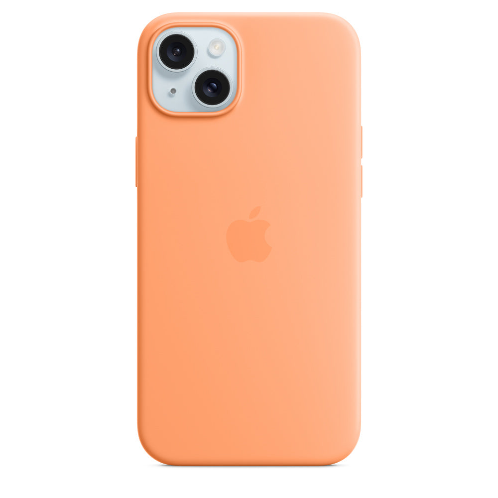 Apple iPhone 15 Plus Silicone Case with MagSafe - Orange Sorbet - MT173ZM/A