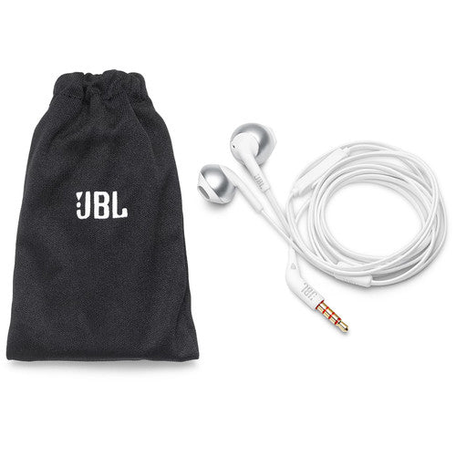 JBL Tune 205 In-Ear Headphone with One- Button Remote/Mic, Chrome