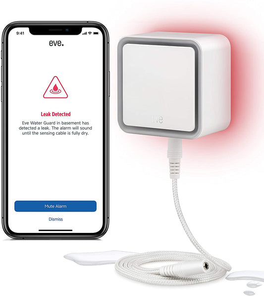 Eve Water Guard - Smart Home Water Leak Detector - Apple HomeKit Compatible