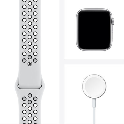 Apple Watch Nike Series 6 GPS, 44mm Silver Aluminum with Pure Platinum/Black Nike Sport Band