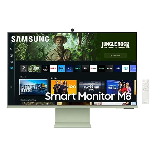 Samsung 27-in M80C UHD HDR Smart Computer Monitor with Streaming TV - LS27CM80GUNXZA, Spring Green
