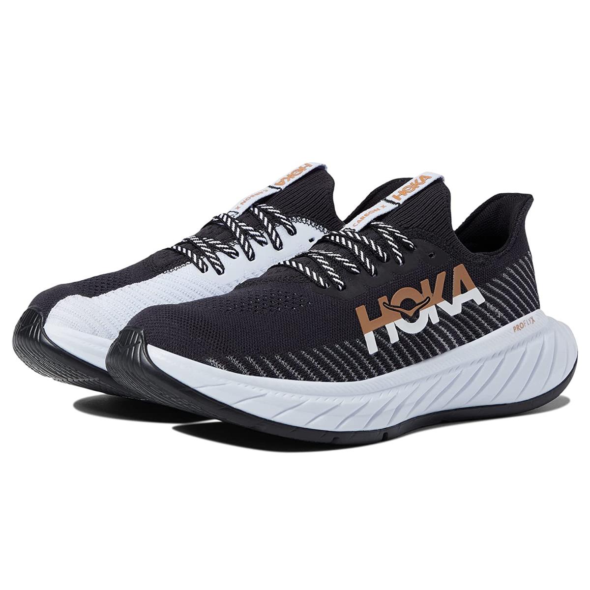 Hoka Carbon X 3 Women's Racing Running Shoe - Black / White - Size 9