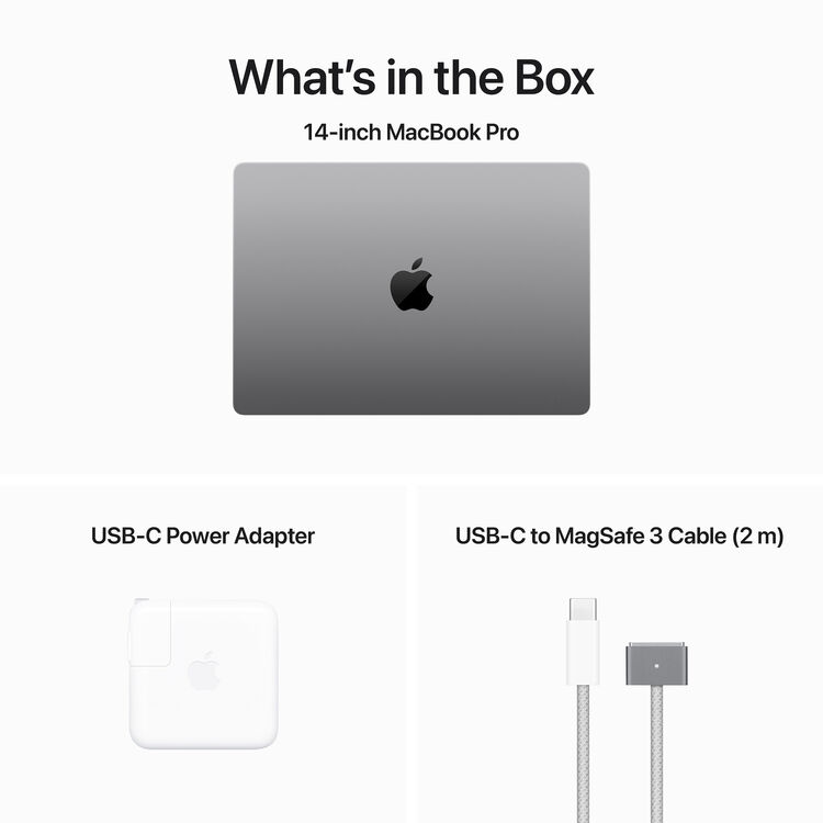 (CTO) Apple MacBook Pro 14-in - M3 8C CPU - 10C GPU, 8GB, 2TB, 70W - (Fall 23) Z1C800016 - Space Gray