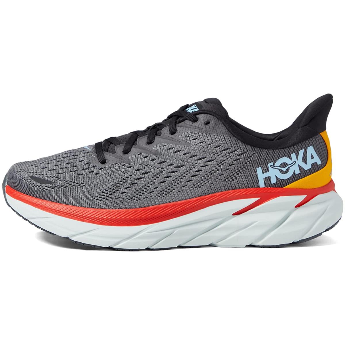 Hoka Clifton 8 Men's (Wide) Everyday Running Shoe - Anthracite / Castlerock - Size 12