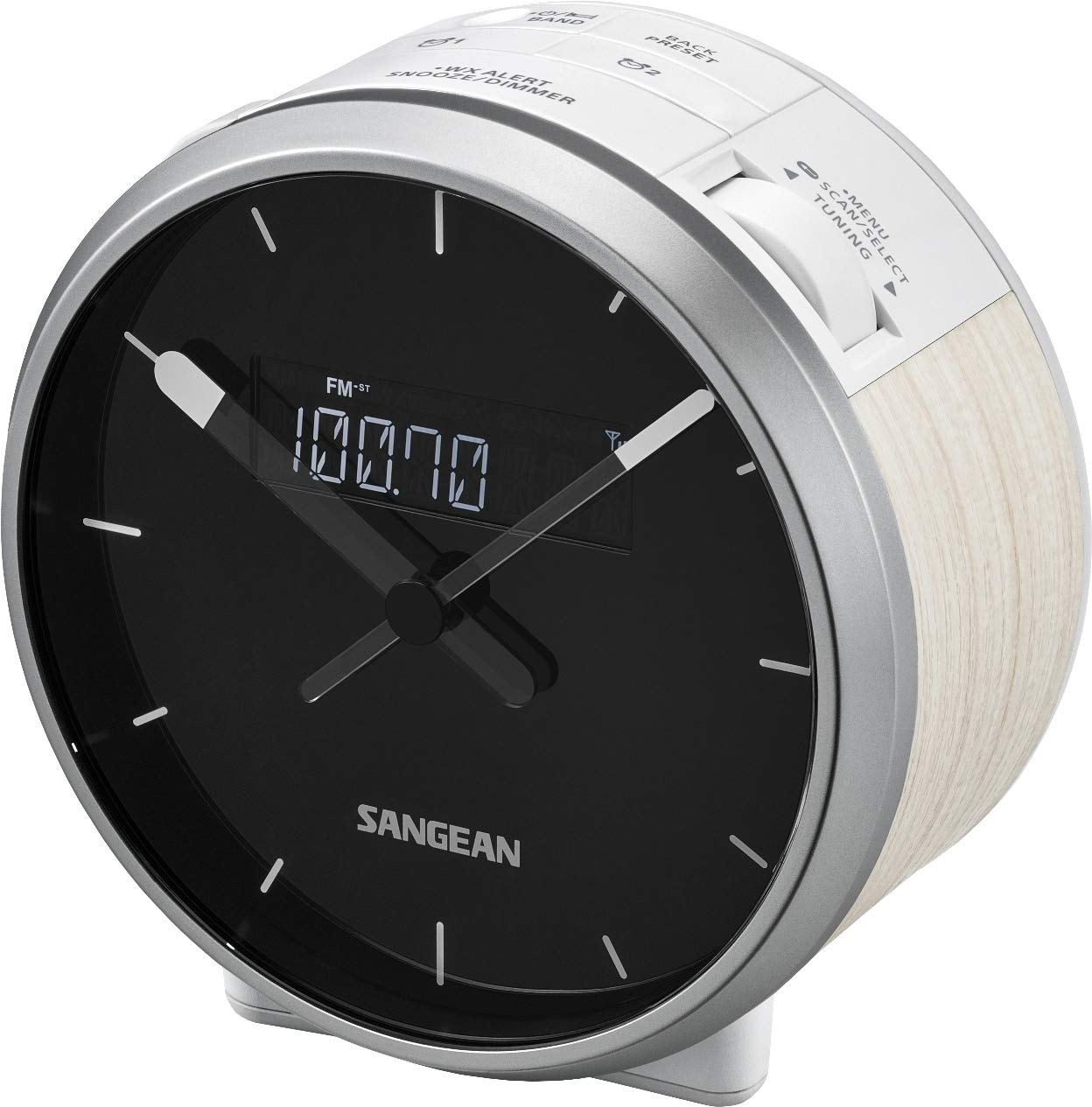 Sangean RCR-29 FM-RDS/AM/Weather Alert/Aux-in Digital Tuning Clock Radio - White