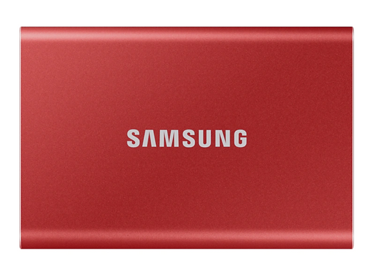 (Open Box) Samsung T7 500GB Portable SSD - MU-PC500R/AM - USB 3.2 - Red