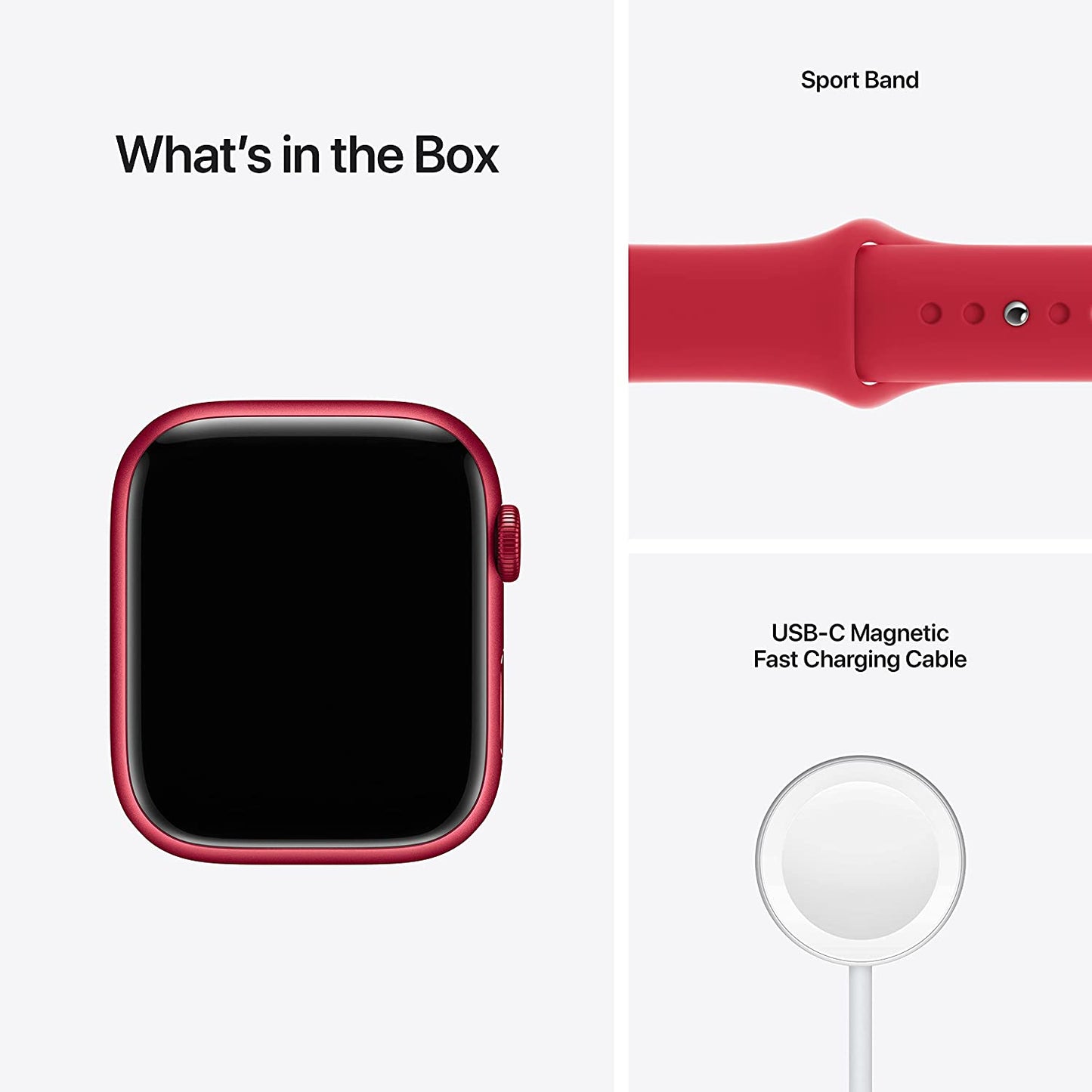 (Open Box) Apple Watch Series 7 GPS + Cellular, 45mm (PRODUCT)RED Aluminum Case with (PRODUCT)RED Sport Band-MKJC3LL/A