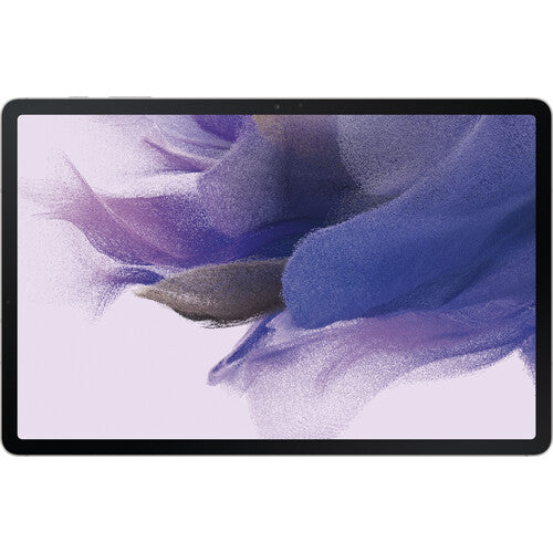 Samsung Galaxy Tab S7 FE 12.4-in 256GB Tablet Mystic Silver SM-T733NZSFXAR (2021) + Keyboard Case Bundle