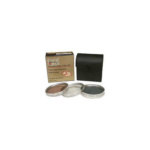 Sakar 43mm 3-Piece Polarizer/UV/F-DL Filter Kit,Metal Rim with Leather Case,15 Year Warranty