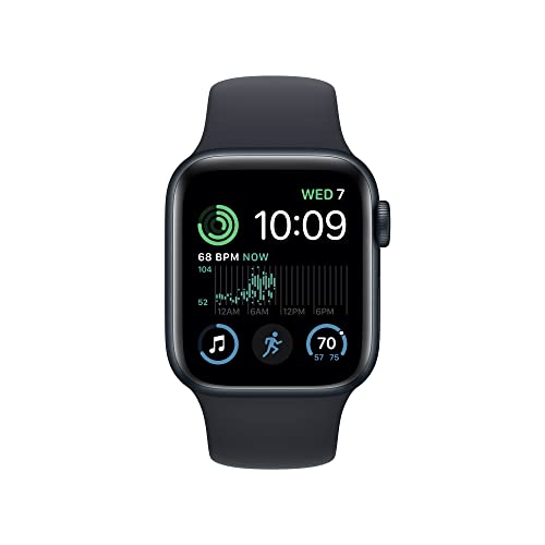 Apple Watch SE GPS + Cellular 40mm Midnight Aluminum Case w Midnight Sport Band - S/M (2022)