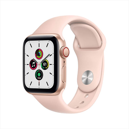 (Open Box) Apple Watch SE GPS + Cellular 40mm Gold Aluminum w Pink Sand Sport Band
