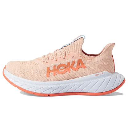 Hoka Carbon X 3 Women's Racing Running Shoe - Peach Parfait / Summer Song - Size 8