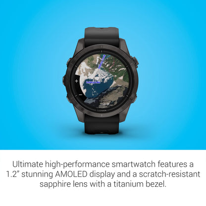 Garmin epix Pro (Gen 2) Sapphire Edition, 42mm, High Performance Smartwatch, Advanced Training Technology, Built-in Flashlight, Black