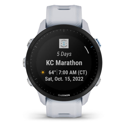 Garmin Forerunner® 955, GPS Running Smartwatch, Tailored to Triathletes, Whitestone